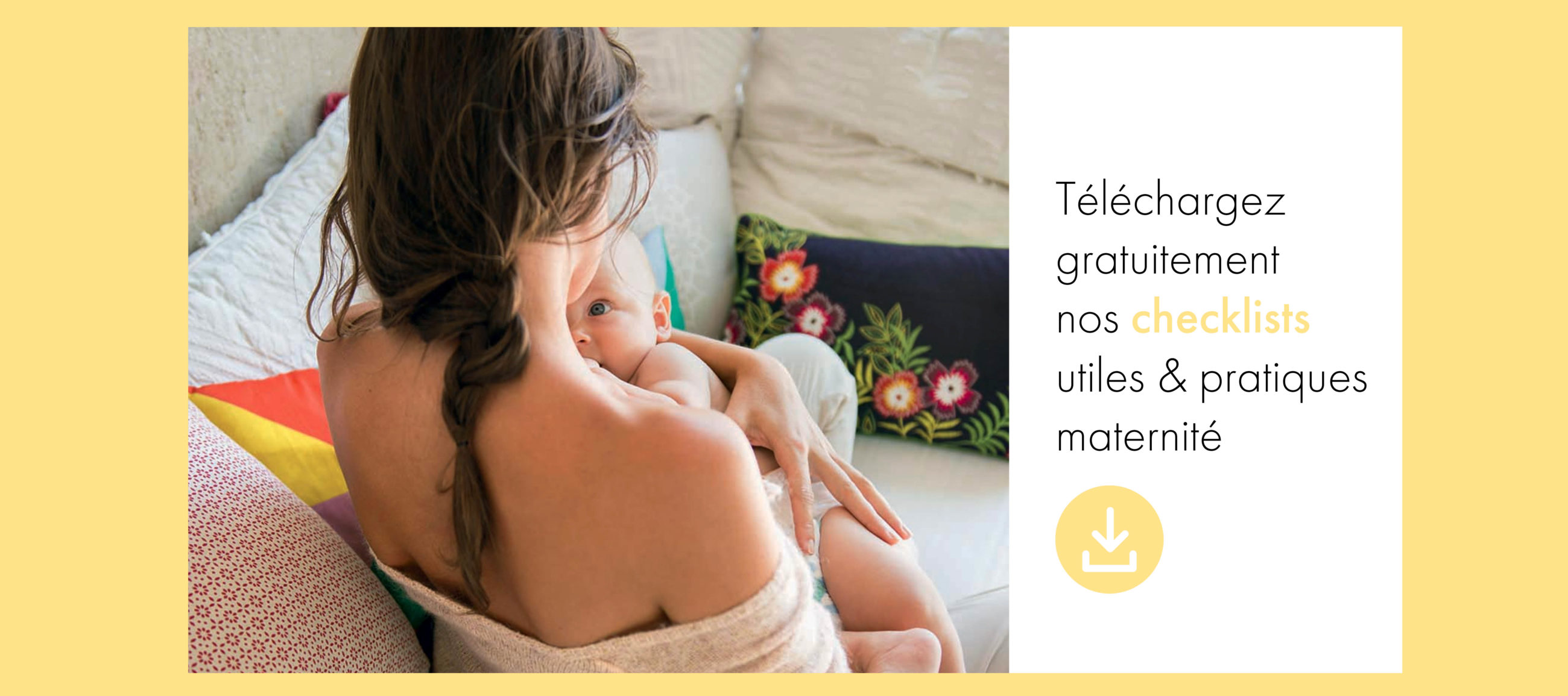Cropped shot of woman with phone and newborn in white blanket resting after feeding, copy space